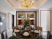 華麗歐式風(fēng)格80平米小戶型餐廳吊頂裝修效果圖