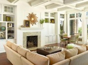 純正舒適美式風格60平米小戶型客廳背景墻裝修效果圖