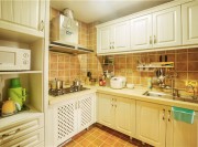 溫暖的地中海風格小戶型廚房裝修效果圖