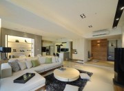 現代溫馨日式風格120平米四居室客廳吊頂裝修效果圖