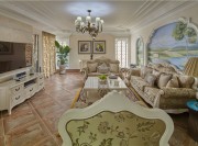 優美雅致的歐式風格四居室客廳裝修效果圖