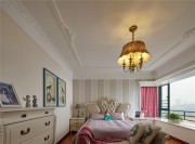 優美雅致的歐式風格四居室臥室窗戶裝修效果圖